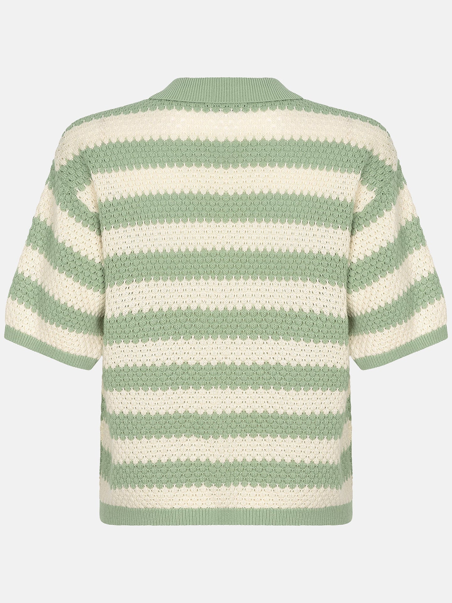 YDENCE Knitted Top Janouk Sage Green & Ecru