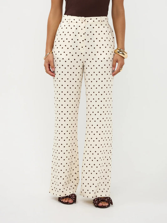 YDENCE Pants Stacey Ecru Polkadot