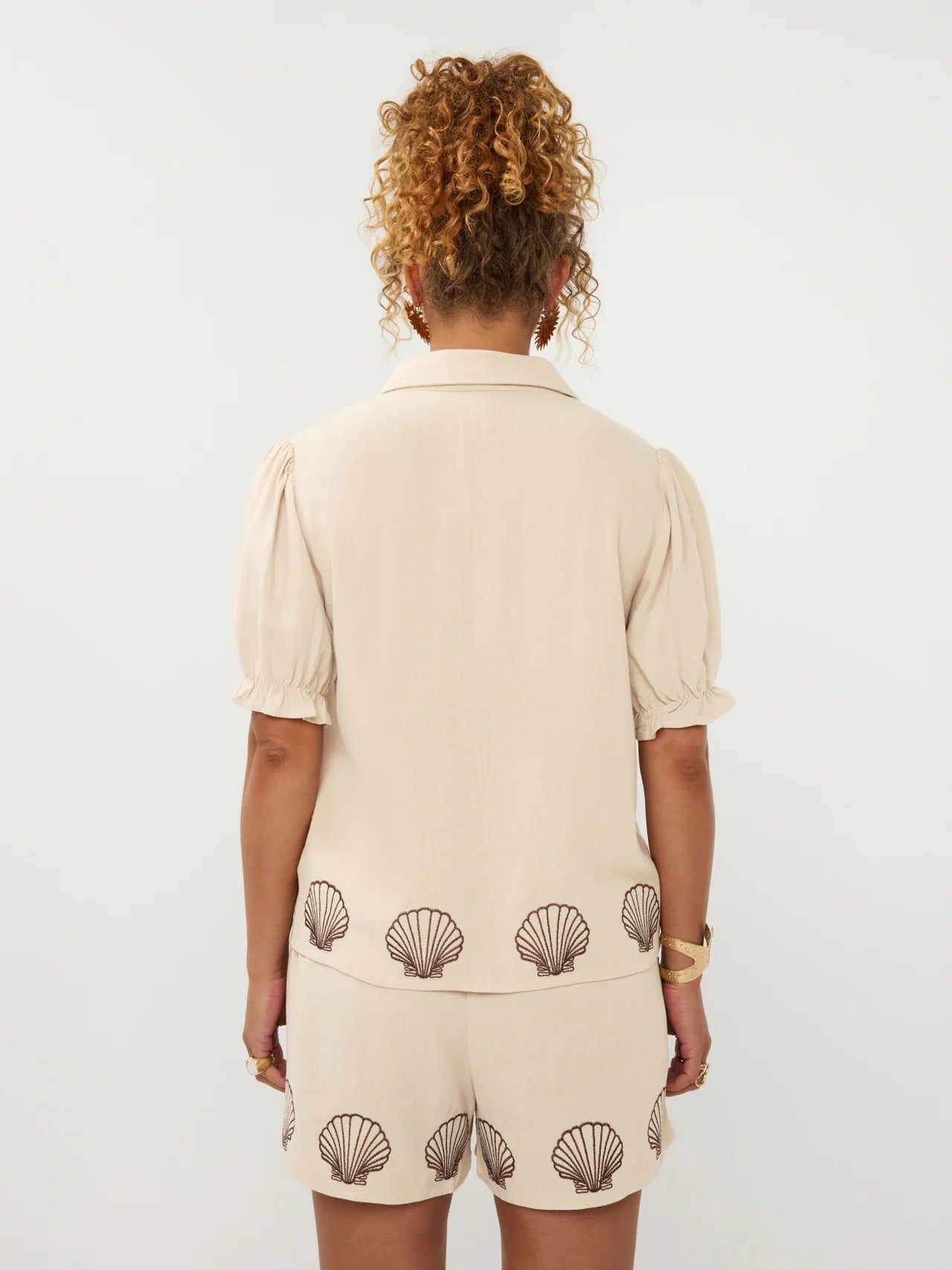 YDENCE Blouse Chayenne Beige Seashells