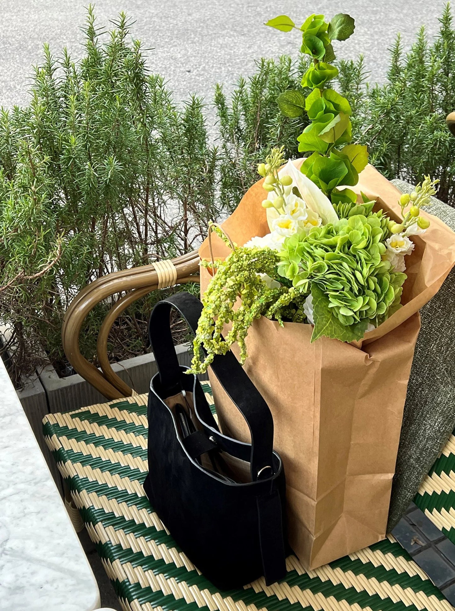 Suede Fraya Bag Zwart