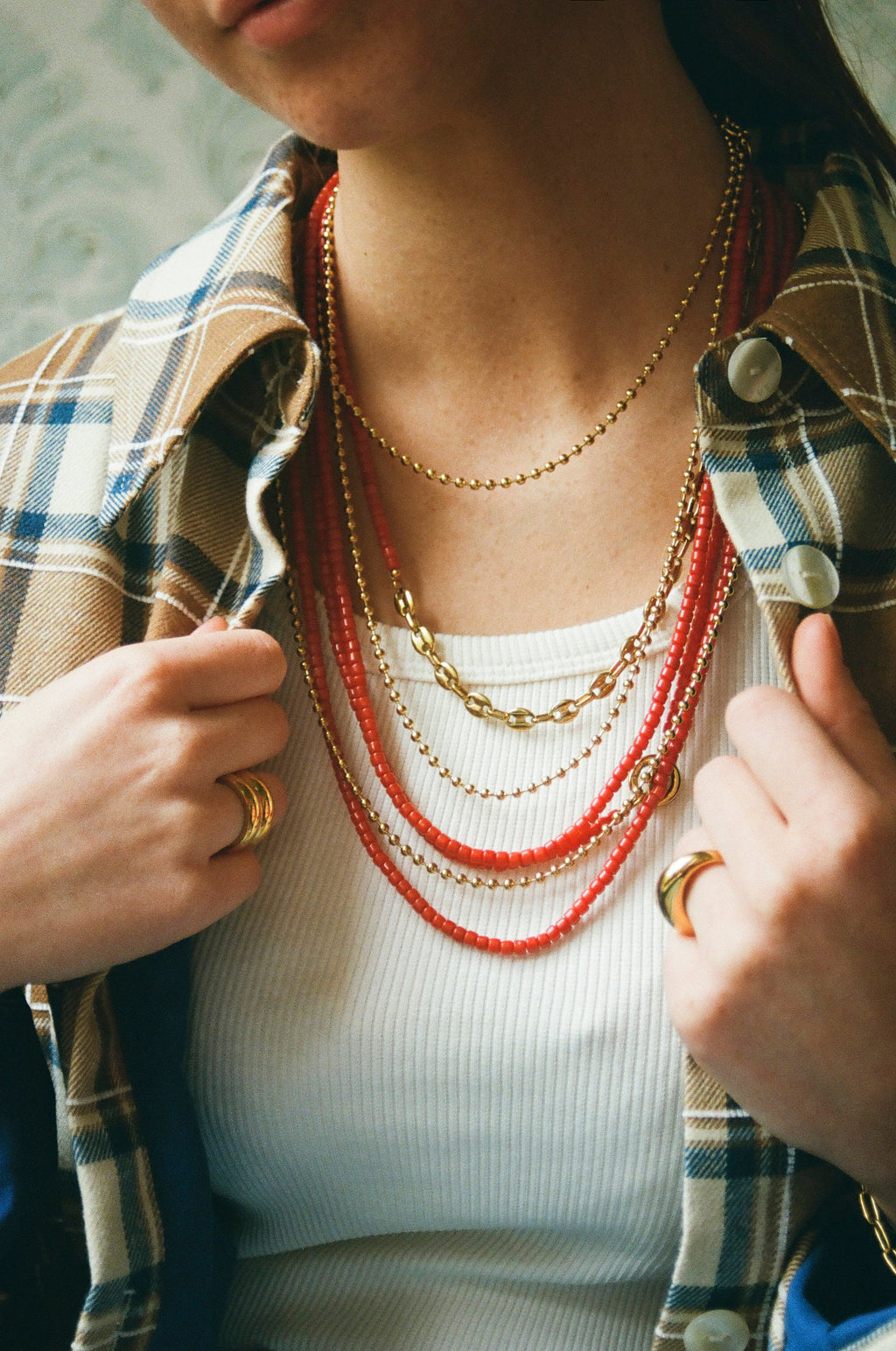 Bonnie Studios Tommy Coral Orange Necklace