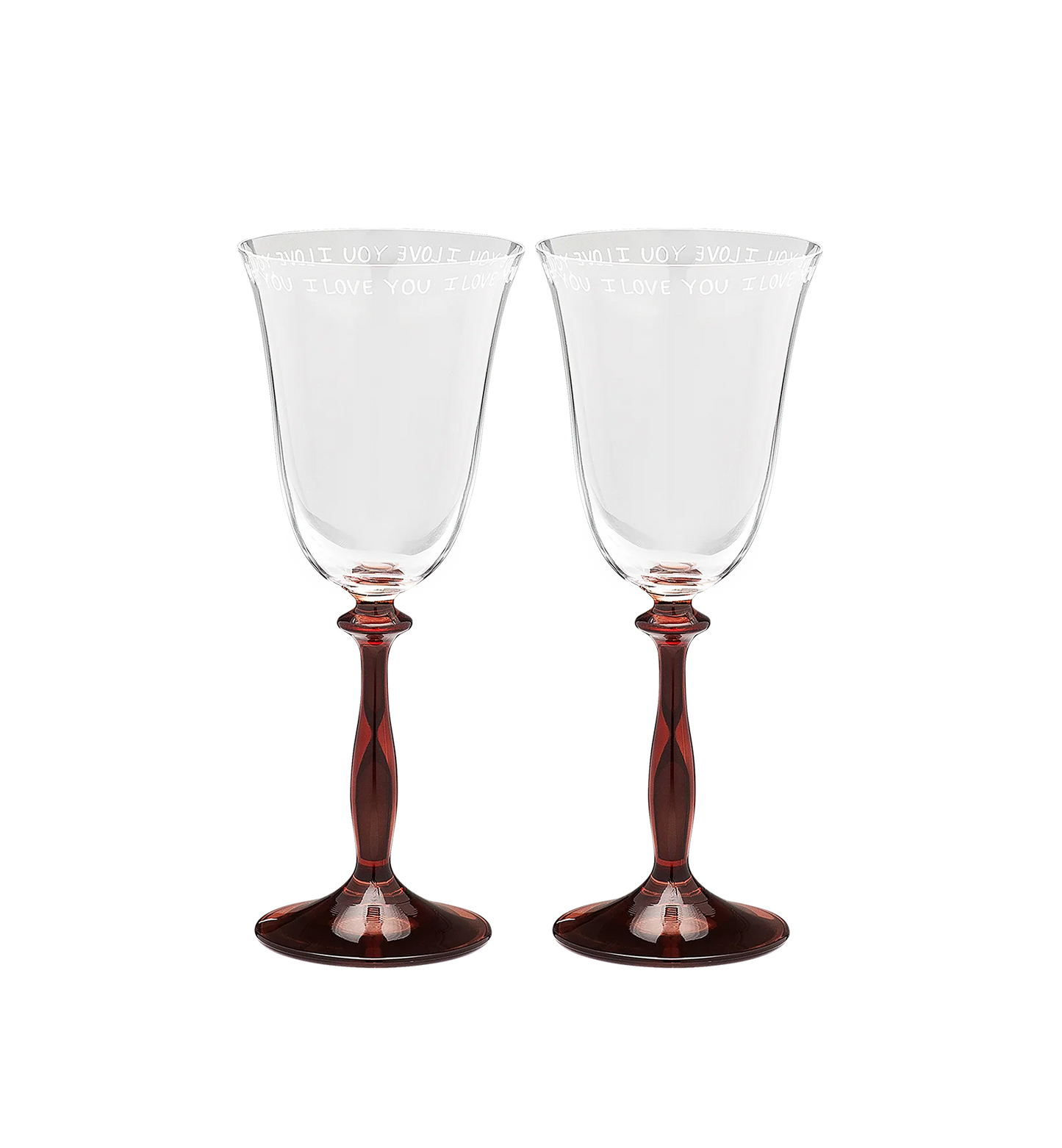 I love you Wine Glass Set of 2