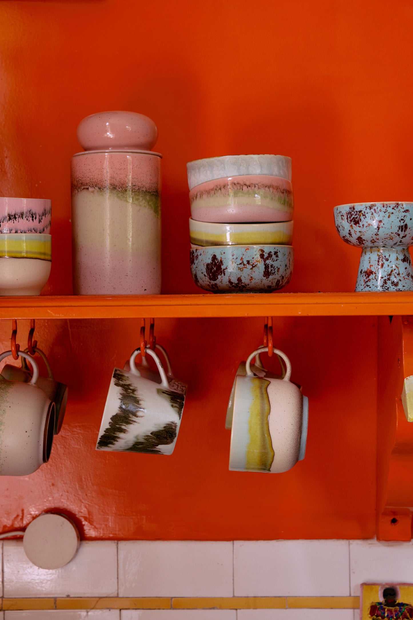HKLIVING 70s ceramics Storage Jar Glaze