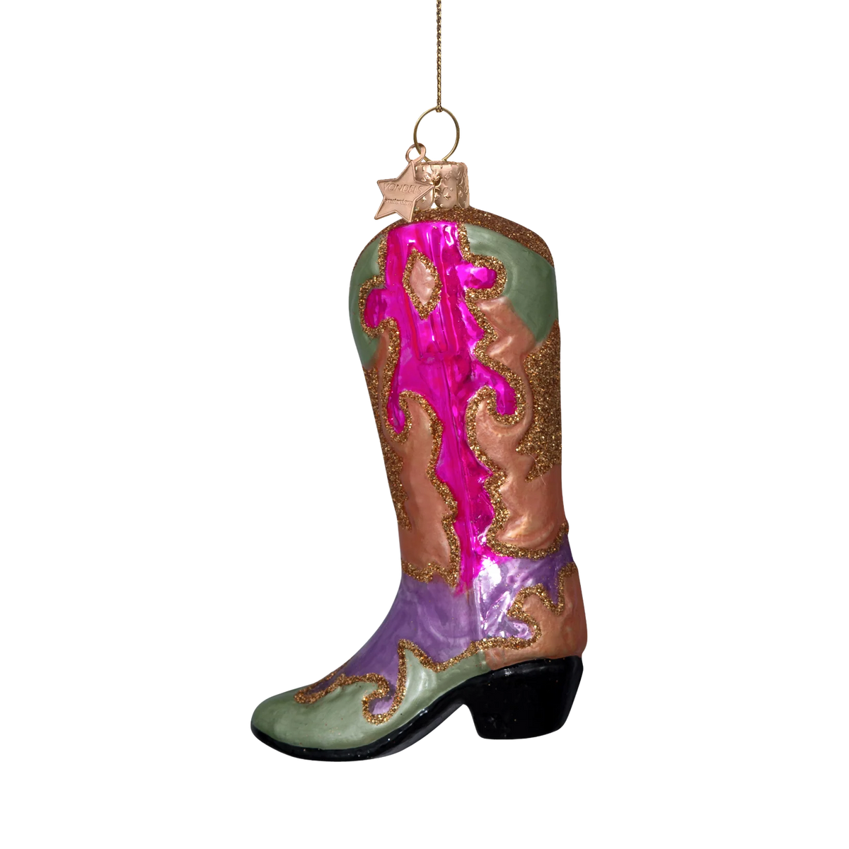Vondels Amsterdam Ornament glass Cowboy Boot