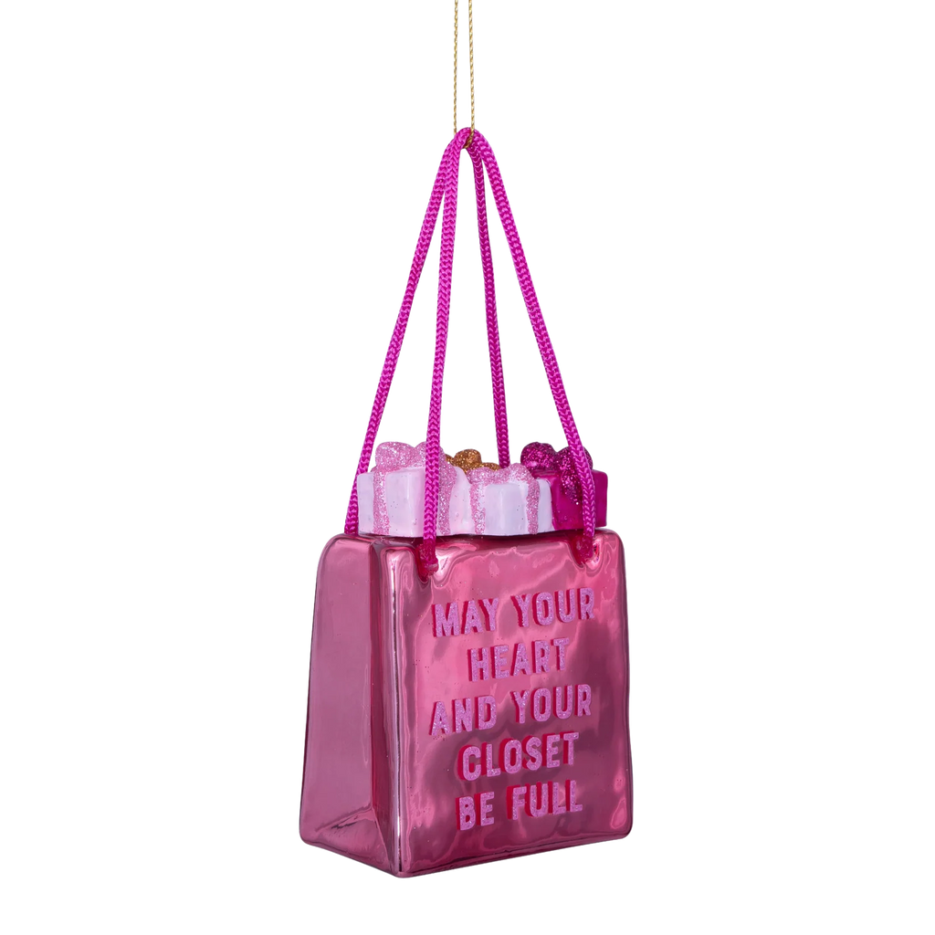 Vondels Amsterdam Ornament glass Ornament Pink Shopping bag