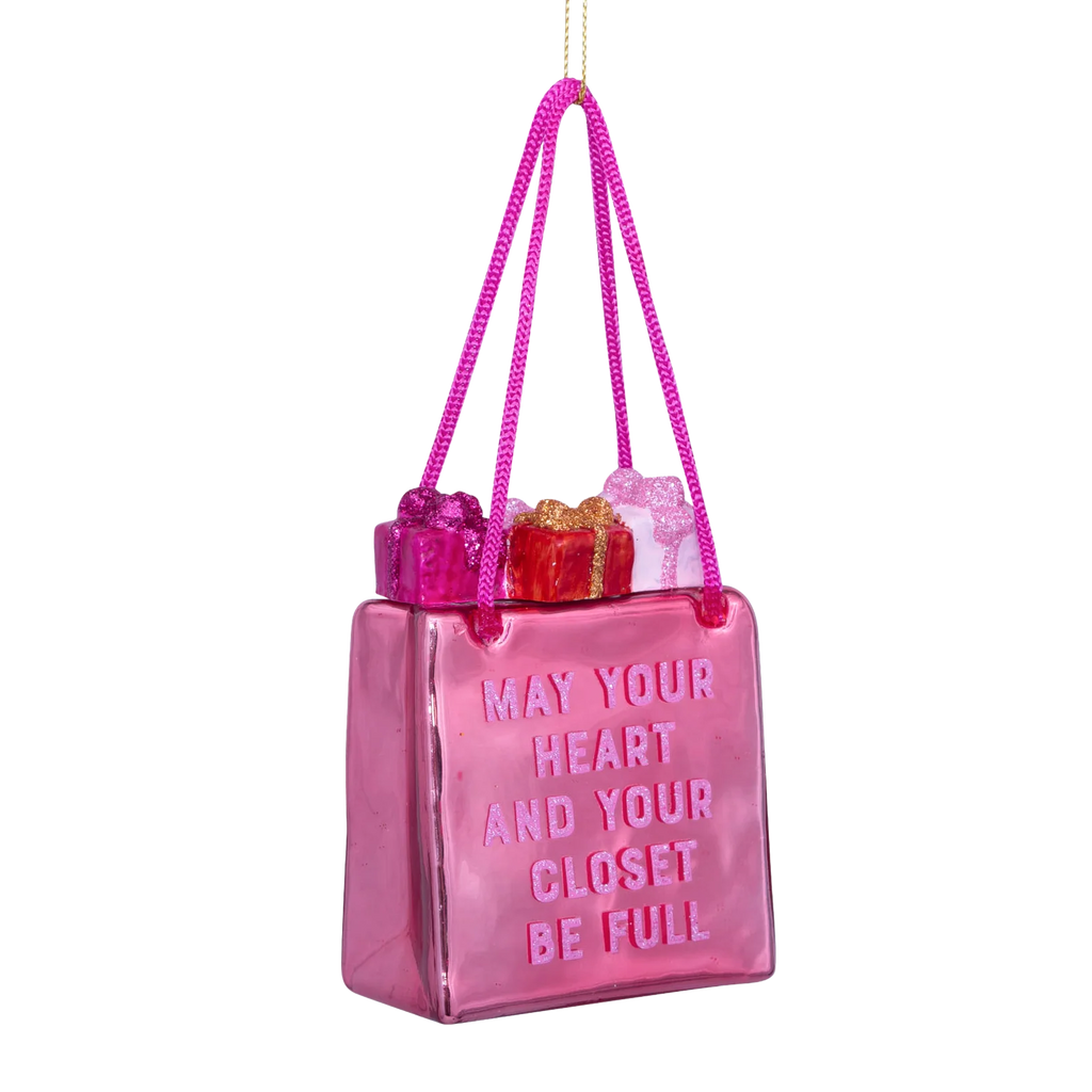 Vondels Amsterdam Ornament glass Ornament Pink Shopping bag