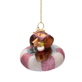 Vondels Amsterdam Ornament glass Mutlicolor Dog on Pool Float
