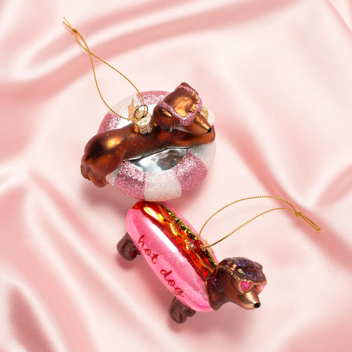 Vondels Amsterdam Ornament glass Mutlicolor Dog on Pool Float