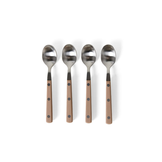 HKLIVING 70s cutlery tea spoons taupe set of 4