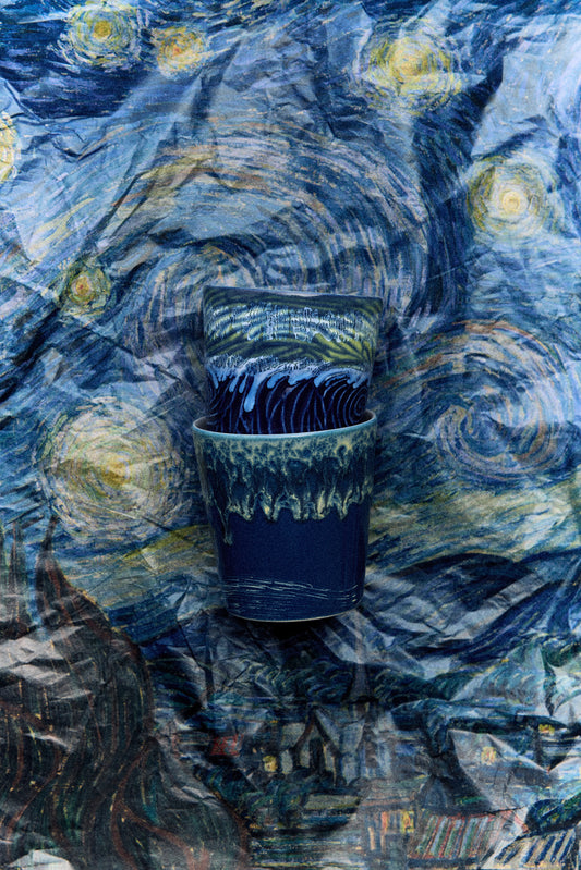 HKLIVING 70’s Ceramics van Gogh Starry Night set van 2