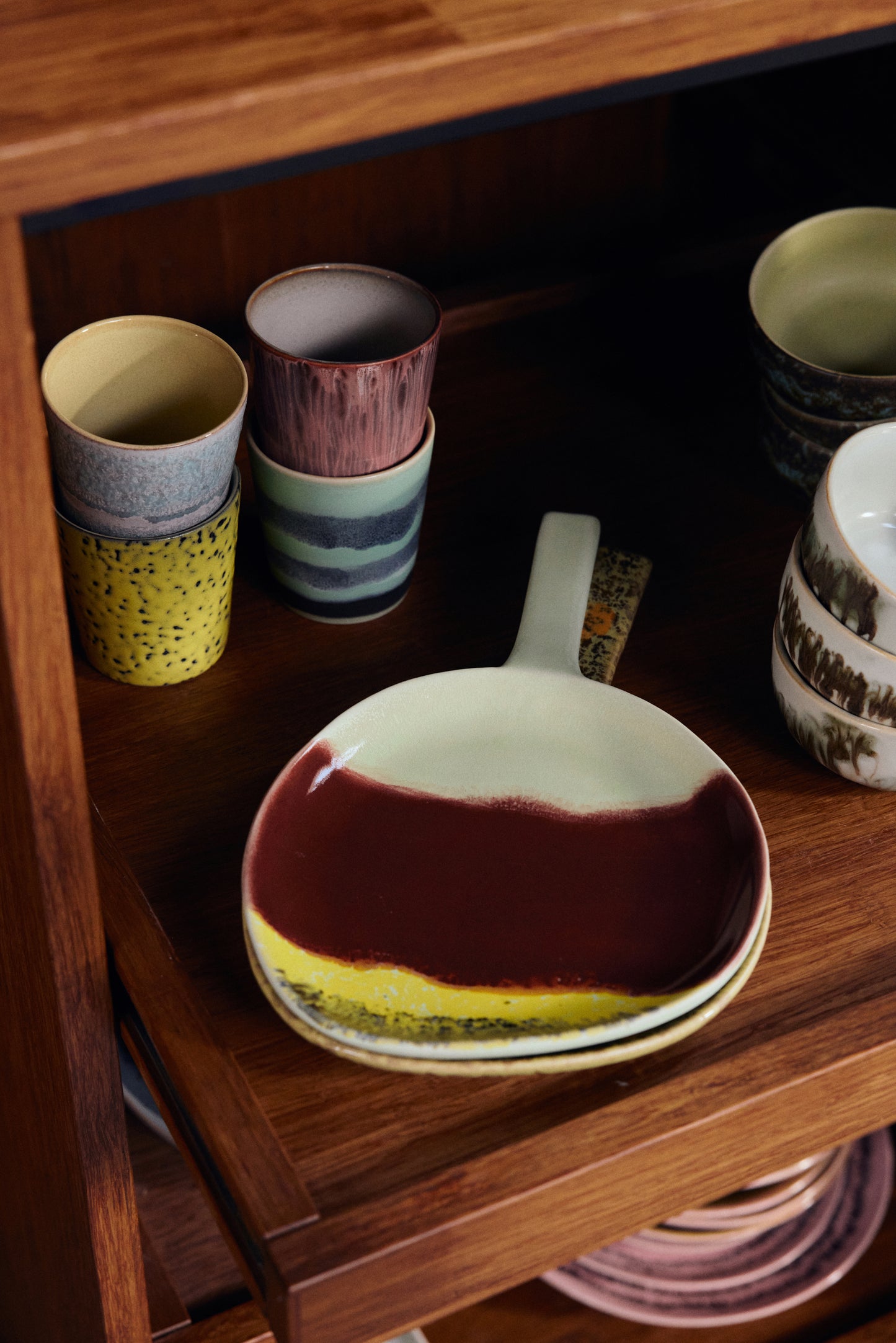 HKLIVING 70s ceramics Platter Cherry