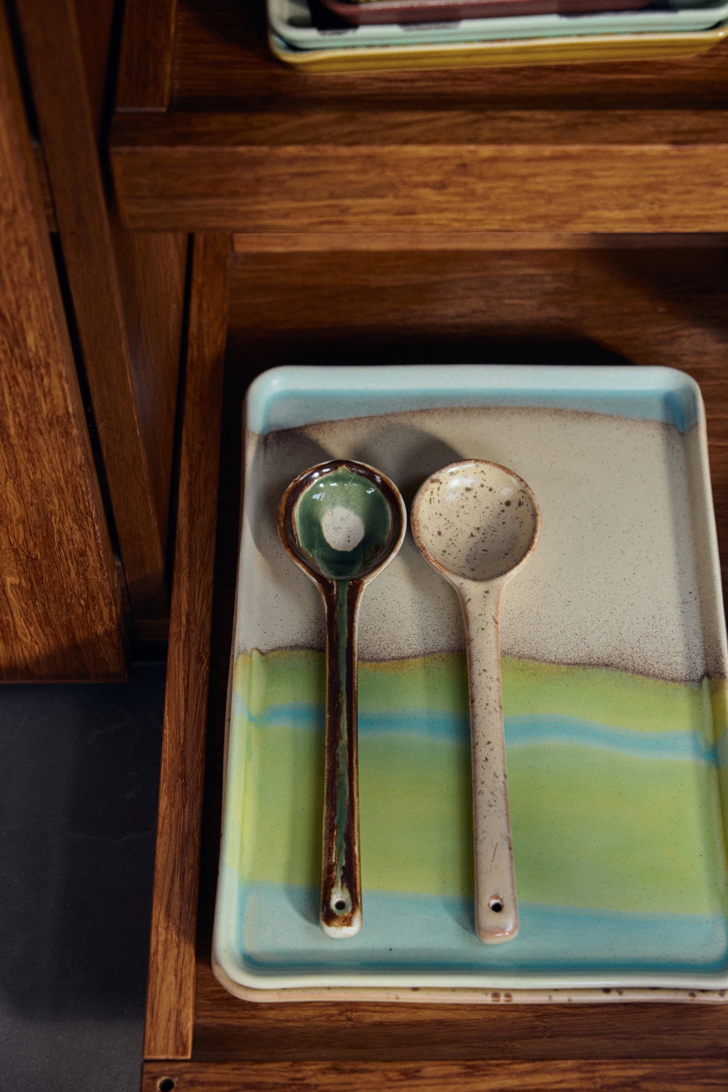 HKLIVING 70s ceramics Serving Spoons Hills
