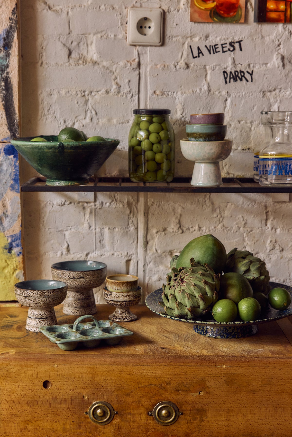 HKLIVING 70’s ceramics egg tray Minty