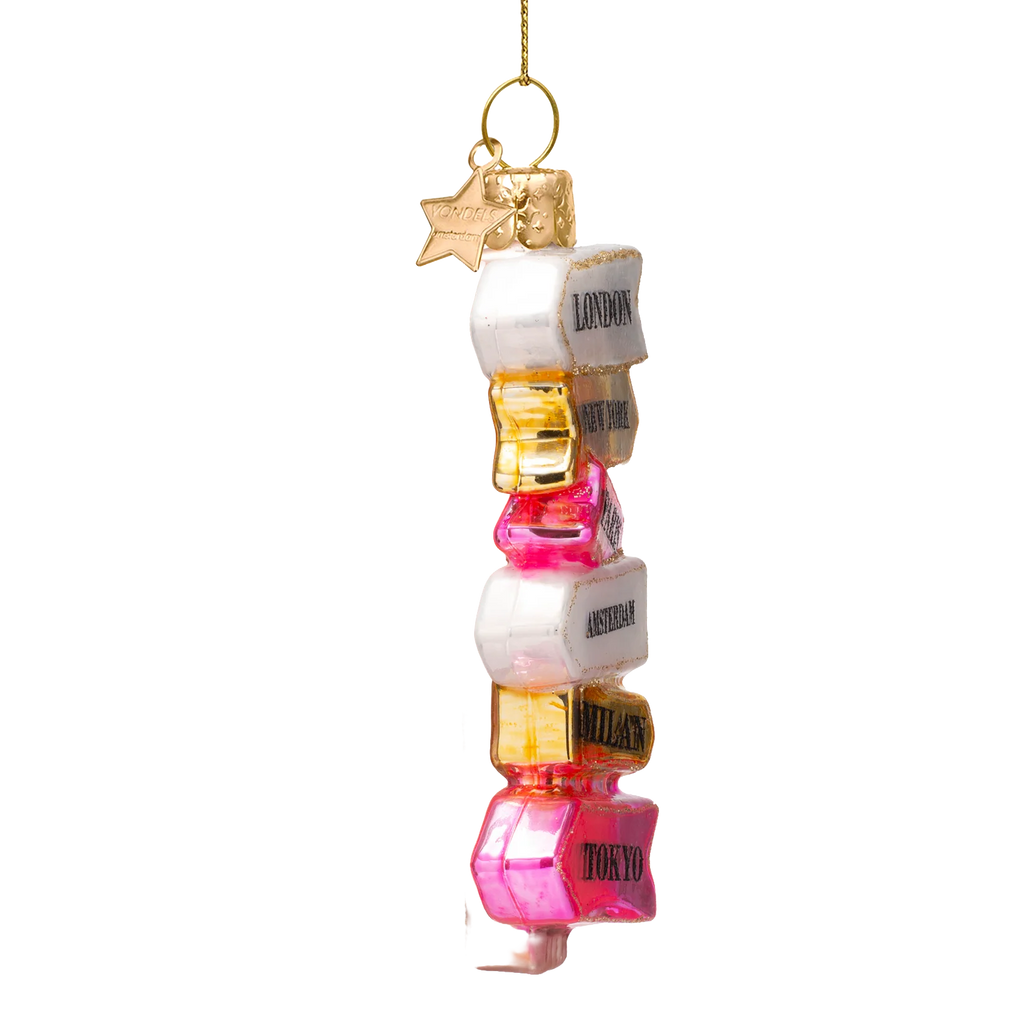 Vondels Amsterdam Ornament glass Multicolored City Direction sign