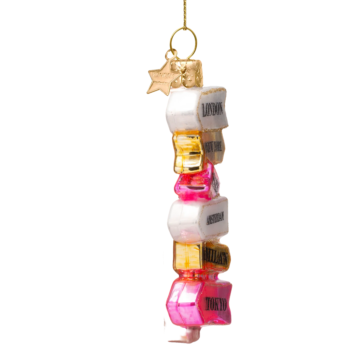 Vondels Amsterdam Ornament glass Multicolored City Direction sign