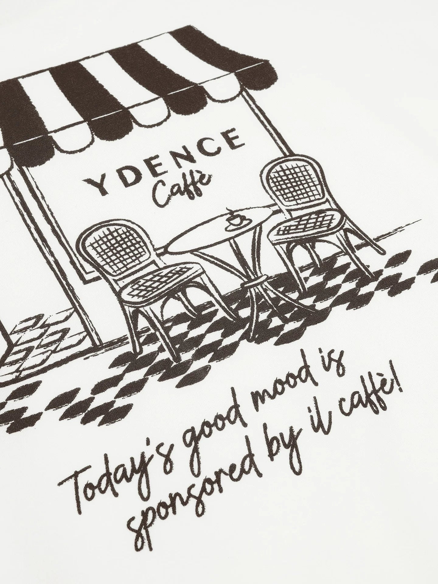 YDENCE T-shirt Café Off-White