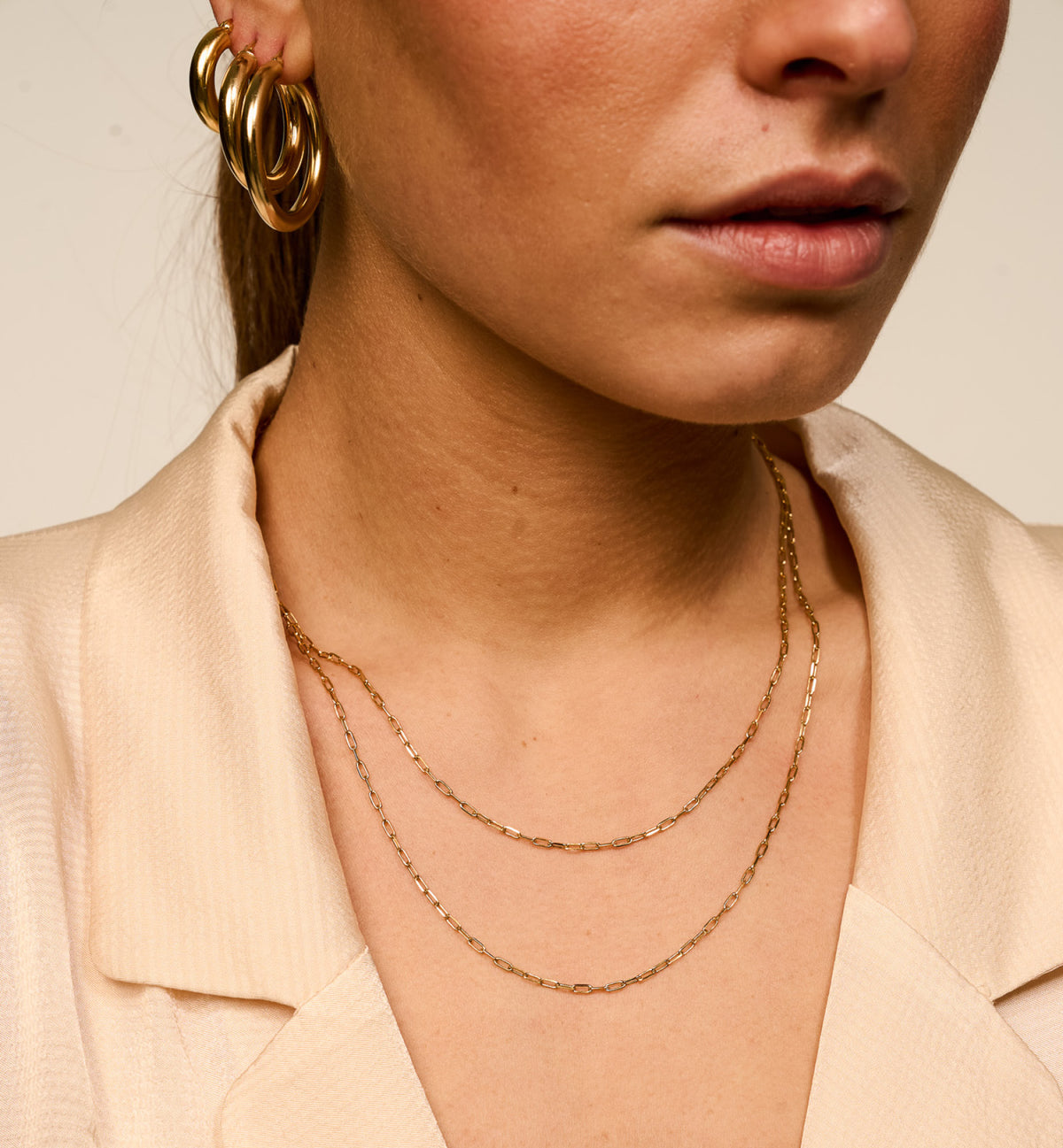 Anna + Nina Link Plain Necklace
