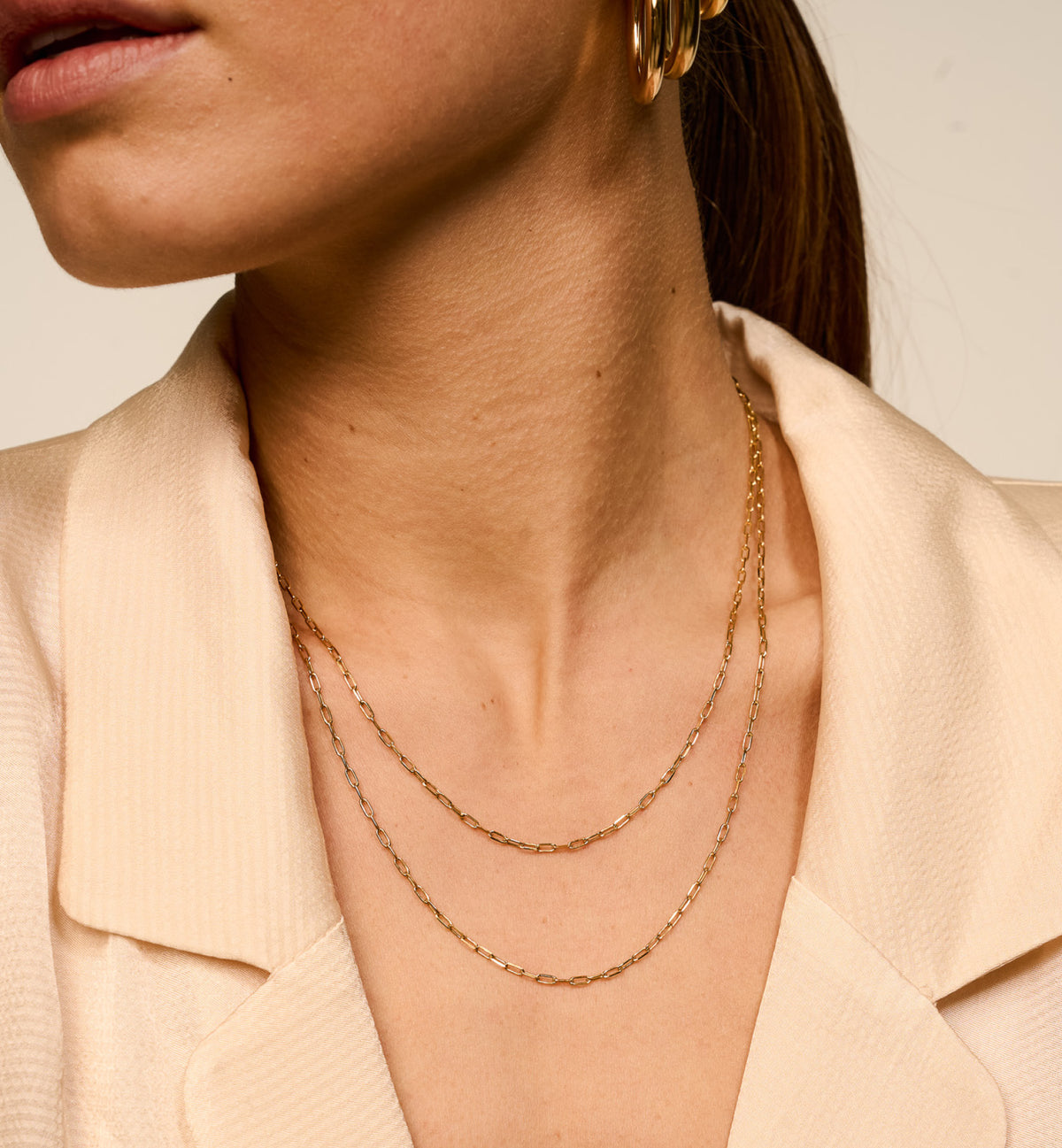 Anna + Nina Link Plain Necklace