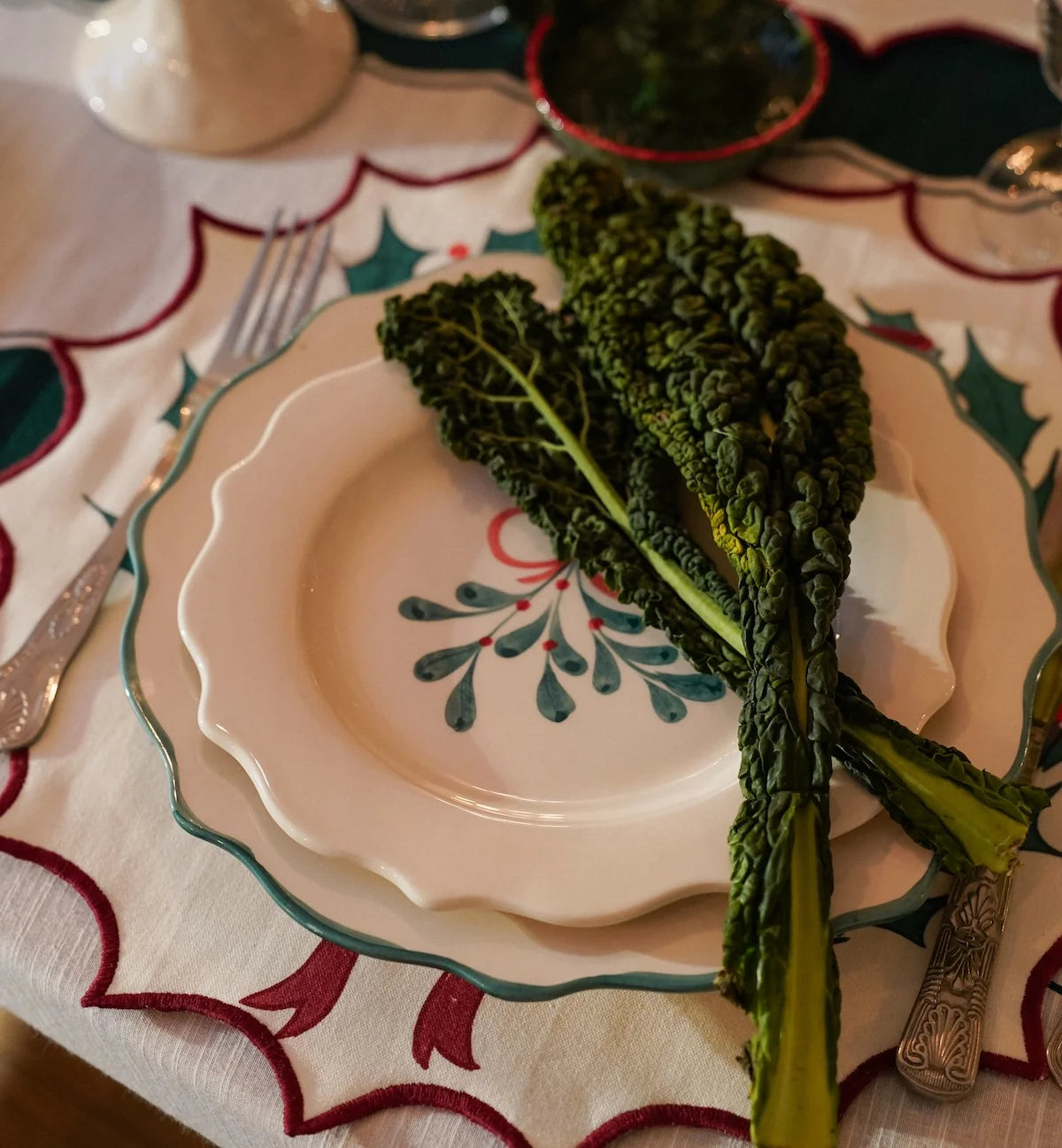 Mistletoe Breakfast Plate