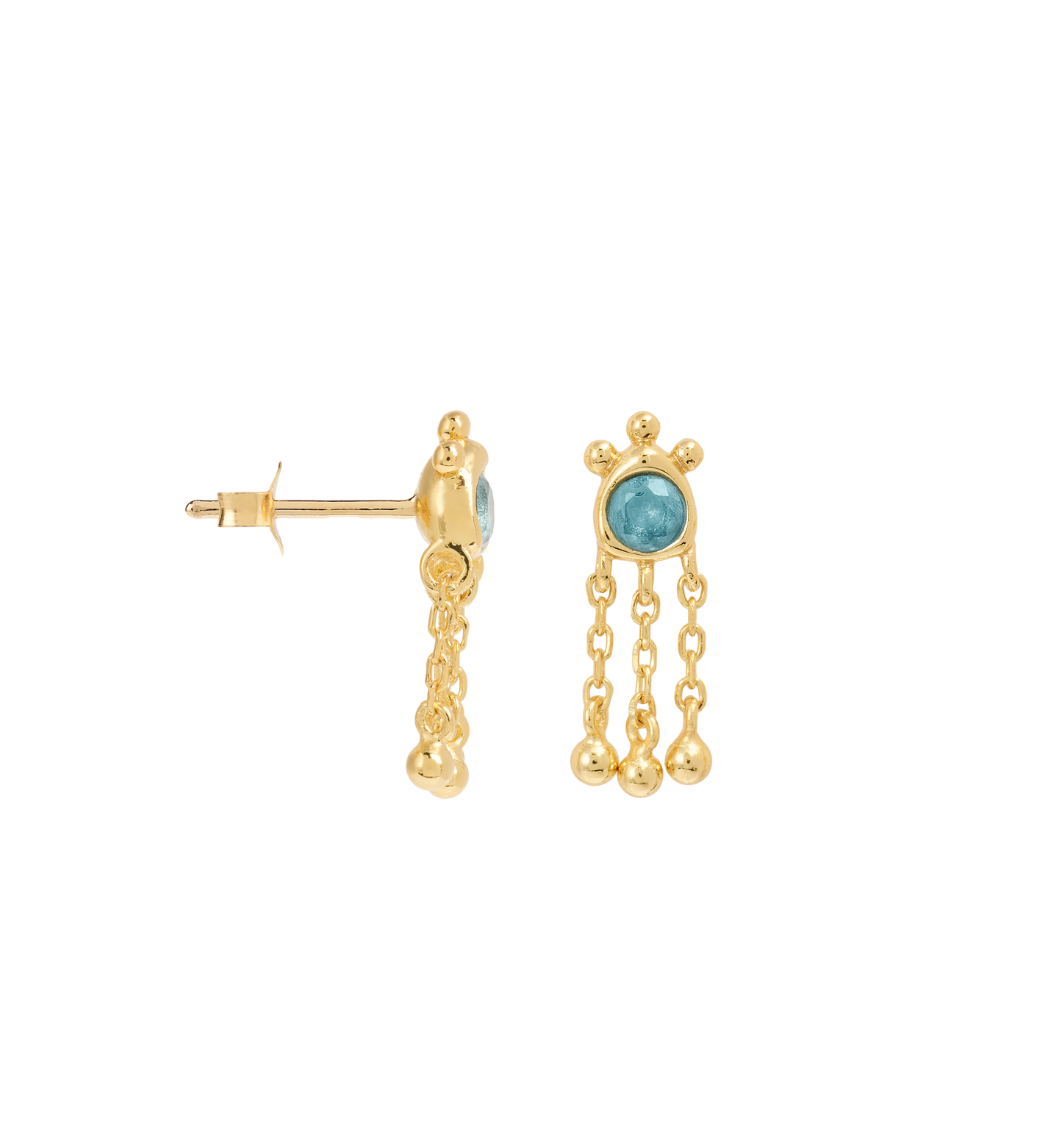 Anna + Nina Single Pebble Stud