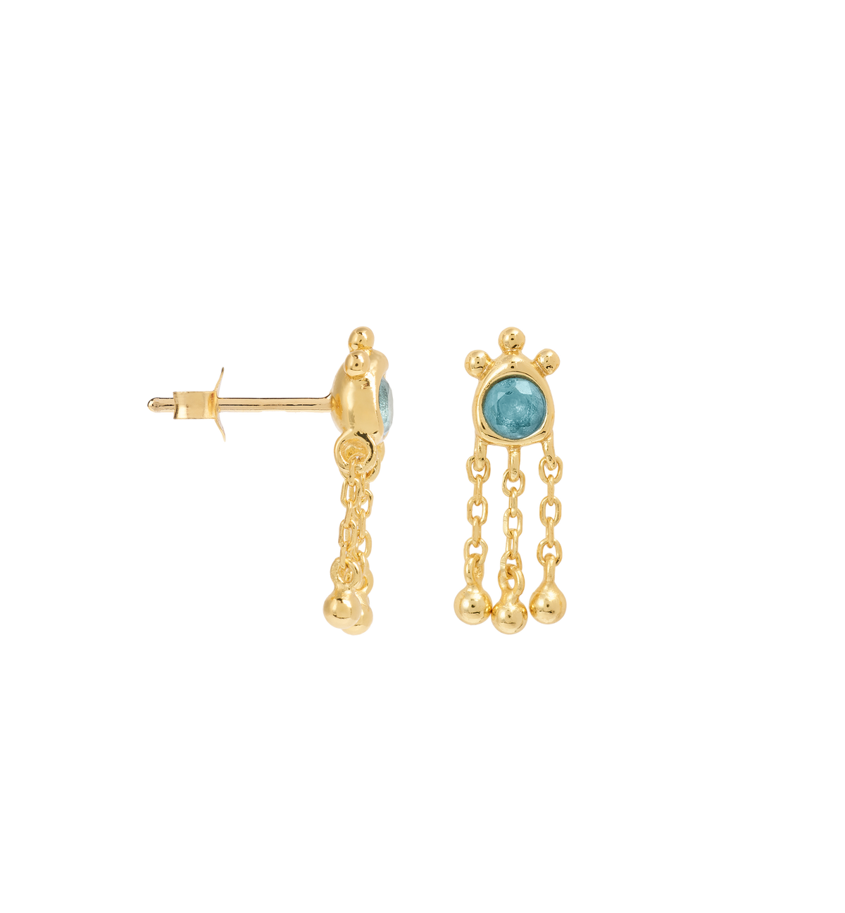 Anna + Nina Single Pebble Stud