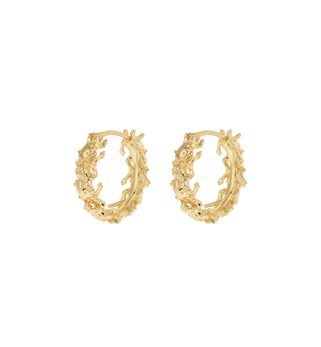 Anna + Nina Froggies Hoop Earrings