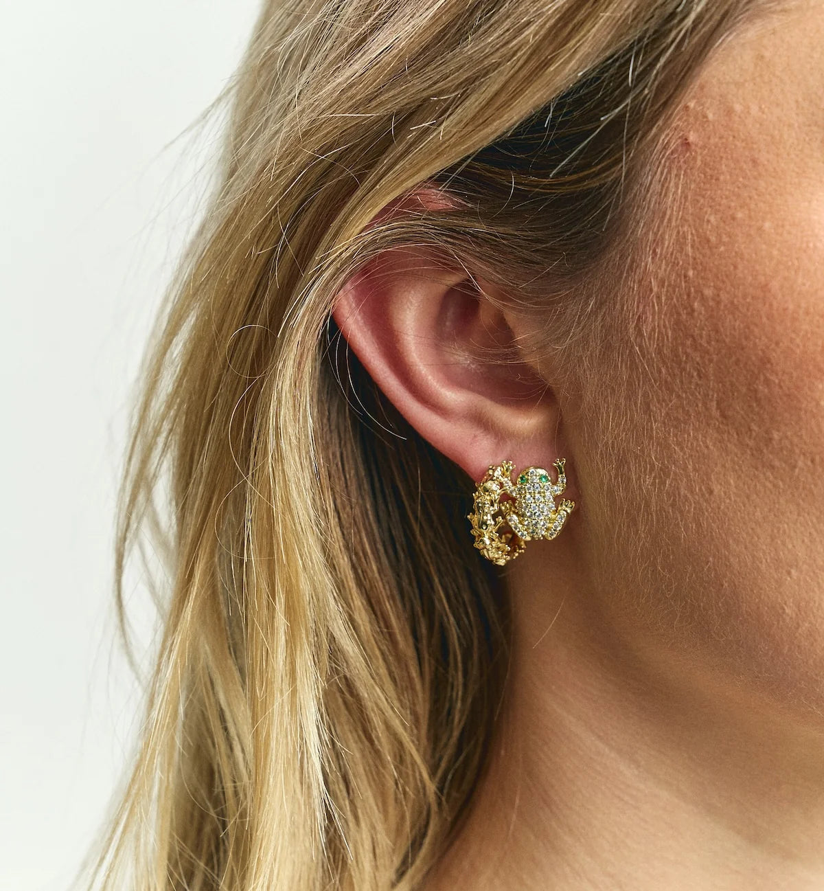 Anna + Nina Froggies Hoop Earrings