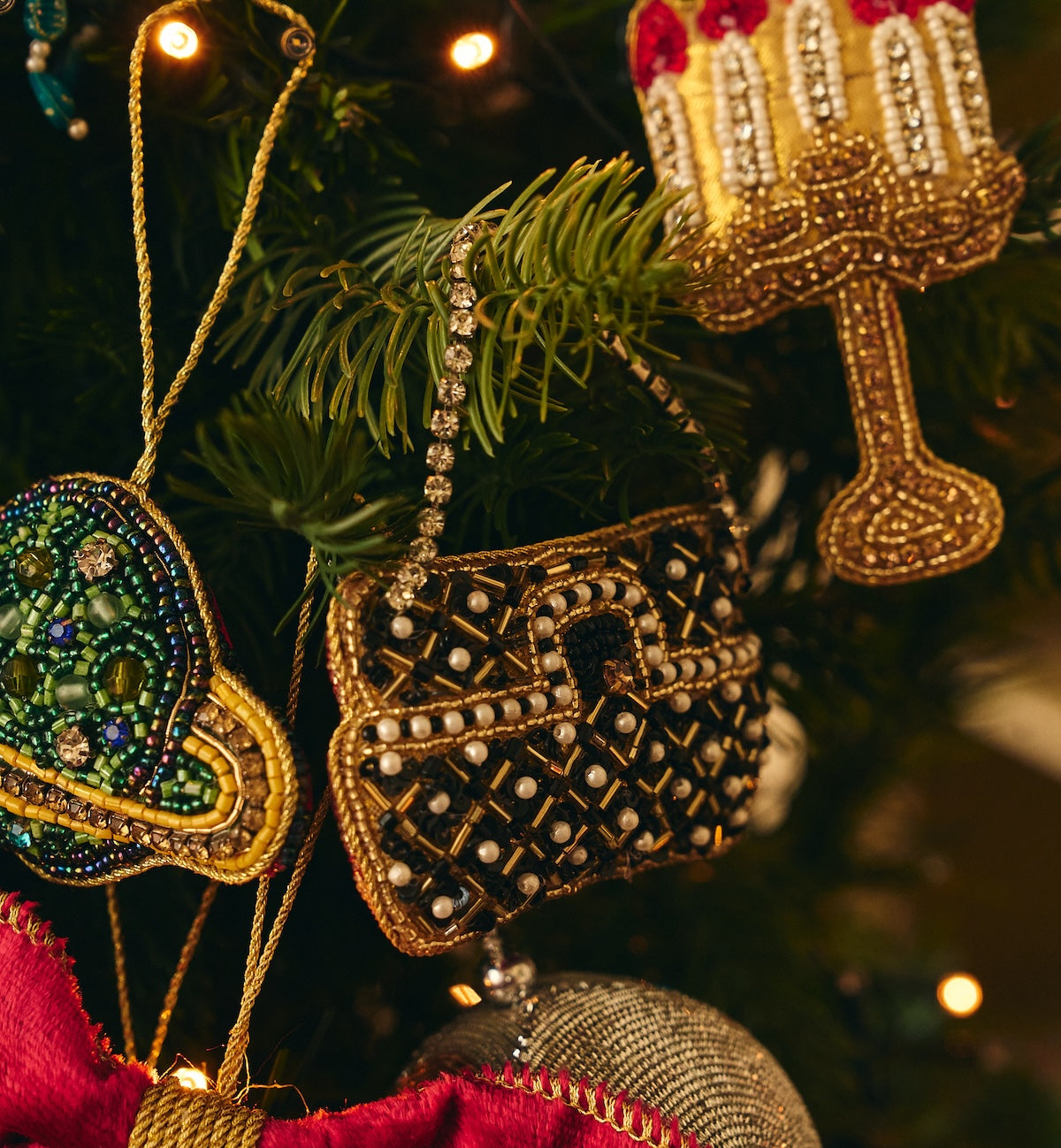 Anna + Nina Beaded Designer Bag Ornament