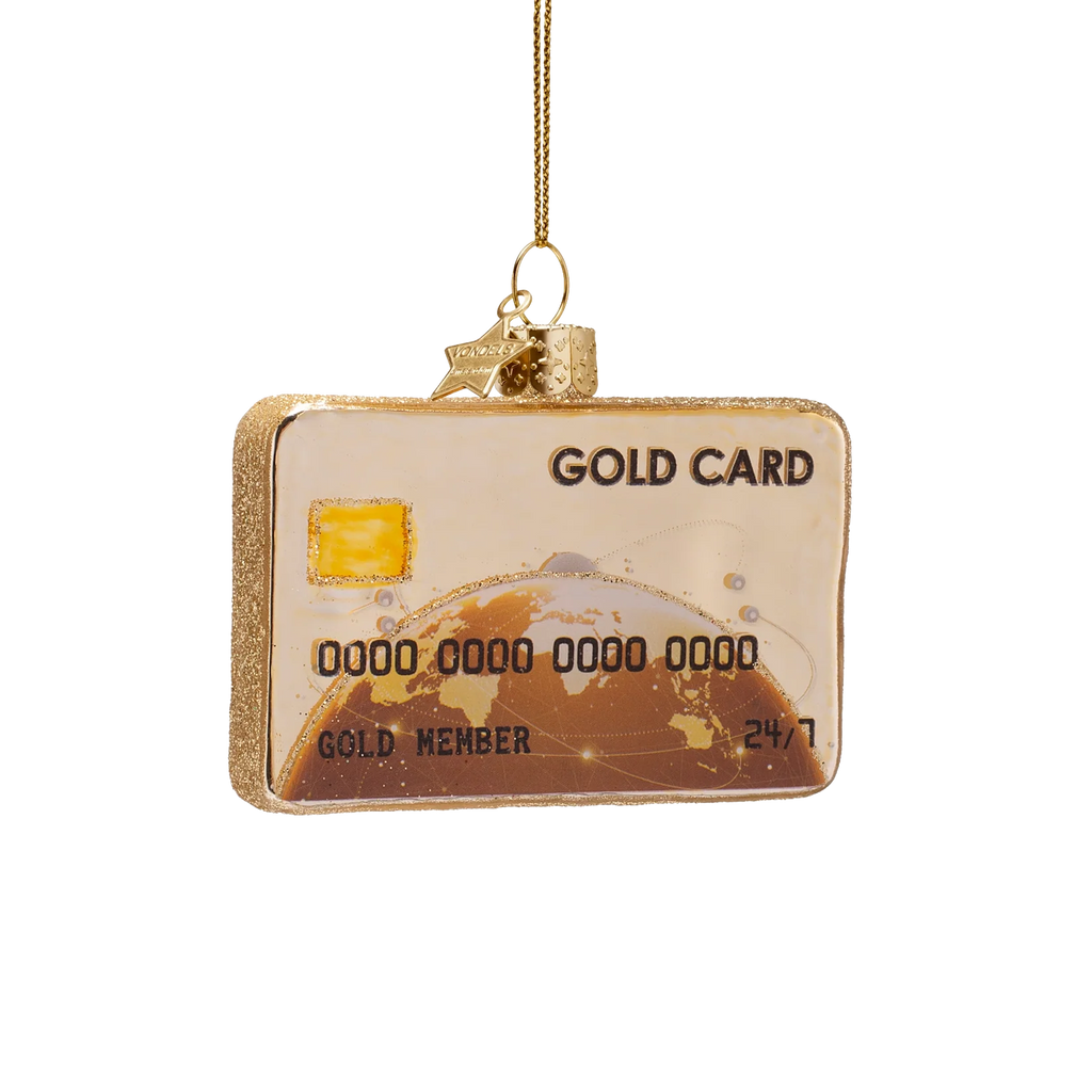 Vondels Amsterdam Ornament glass Ornament Gold Credit Card