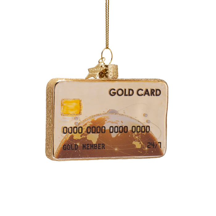 Vondels Amsterdam Ornament glass Ornament Gold Credit Card