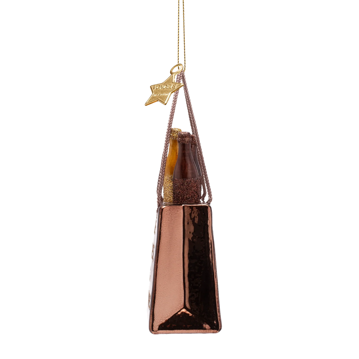 Vondels Amsterdam Ornament glass Ornament Shopping Bag with Bottles