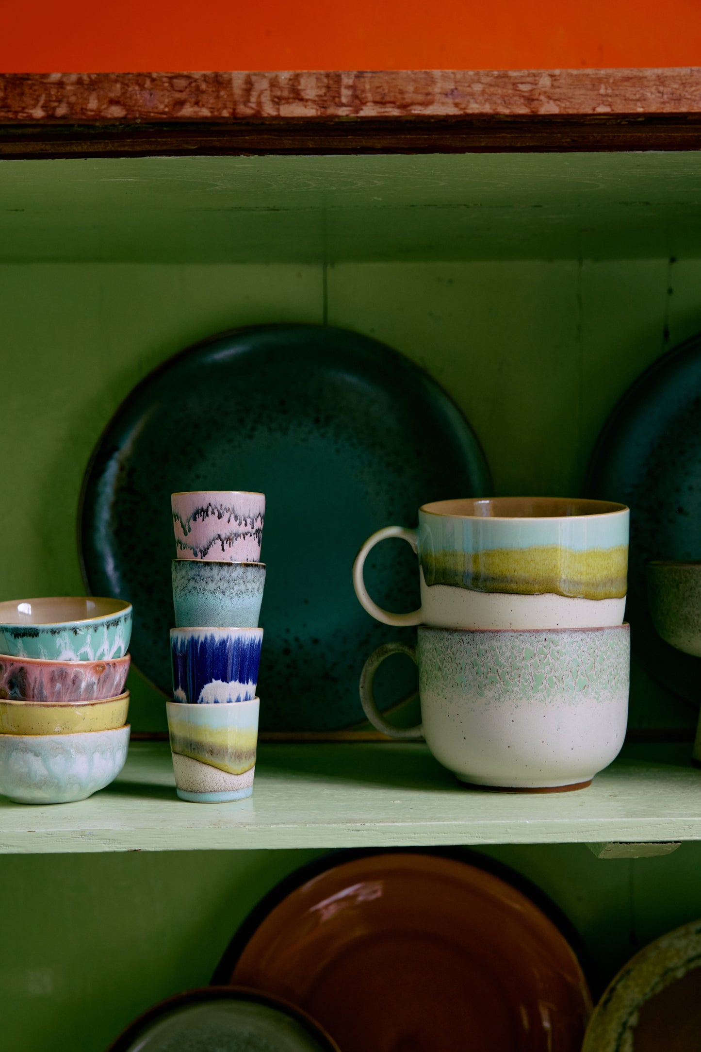 HKLIVING 70's Egg Cups Vibrant set van 4