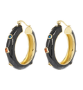 Anna + Nina Retro Prism Hoop Earrings