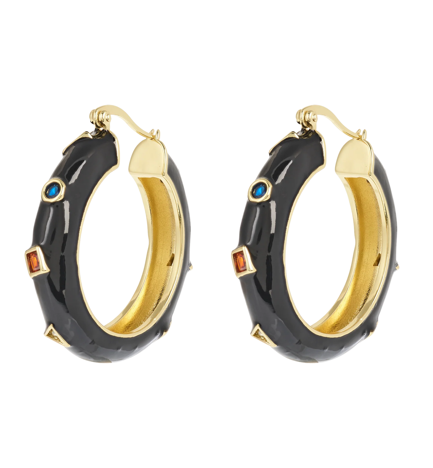 Anna + Nina Retro Prism Hoop Earrings