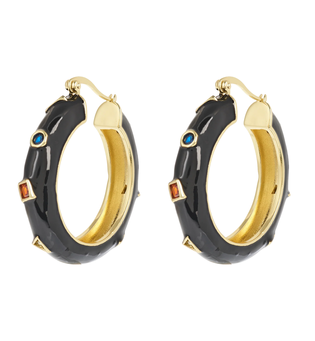 Anna + Nina Retro Prism Hoop Earrings
