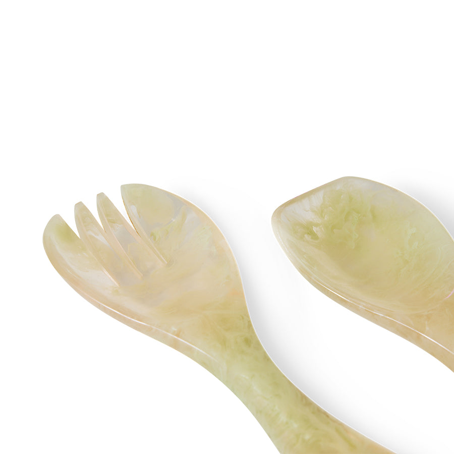 HKLIVING Salad cutlery mist green set of 2
