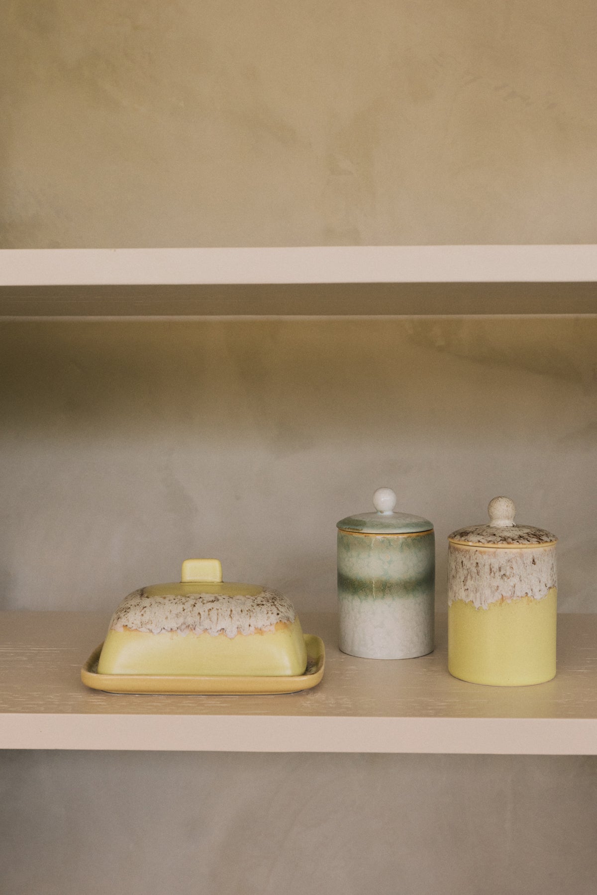 HKLIVING 70’s Ceramics pre-order butter dish custard