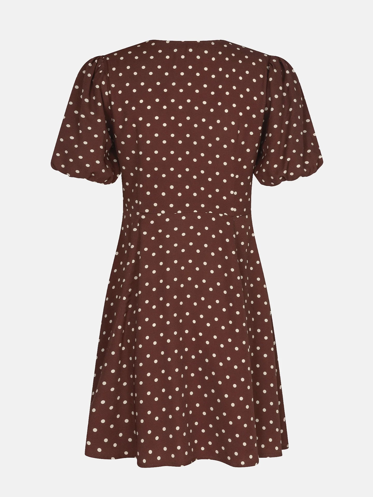 YDENCE Dress Amaya Brown Polkadot