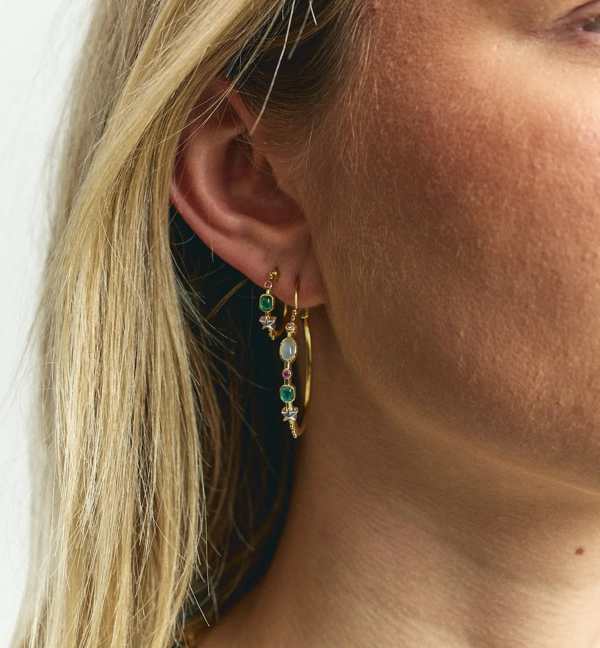 Anna + Nina Small Storybook Hoop Earrings