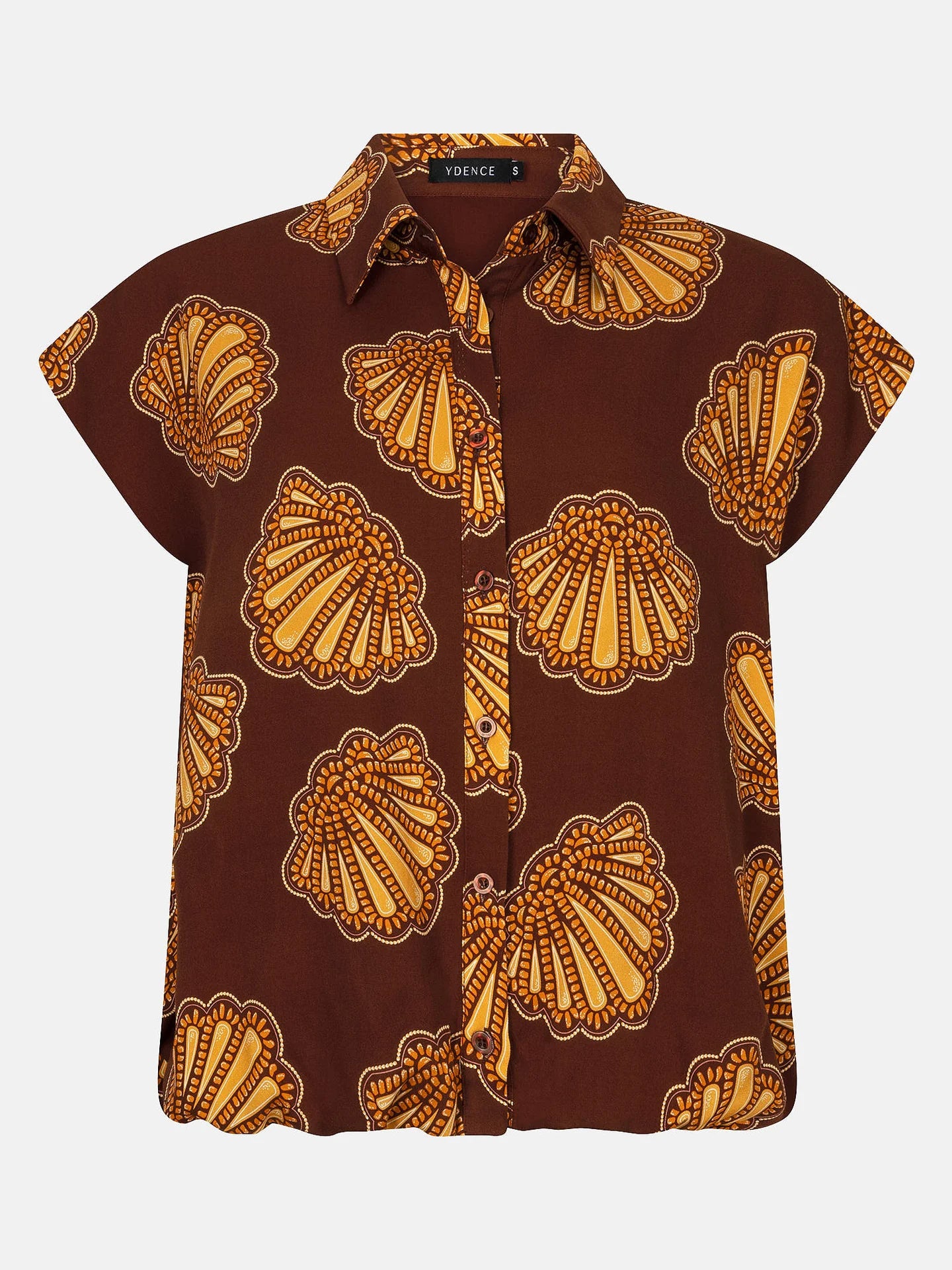 YDENCE Blouse Veronica Brown Shells