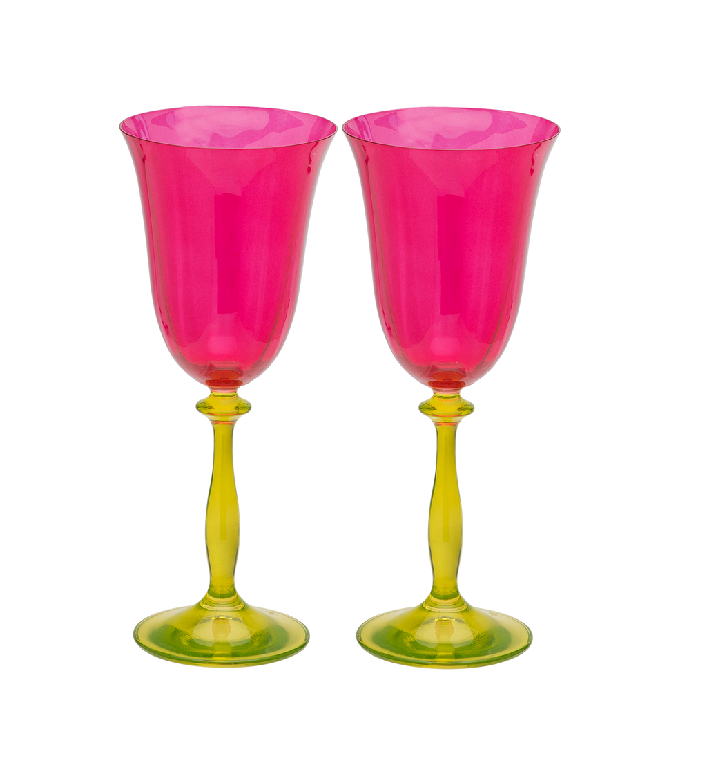 Anna + Nina The Gardenia Wine Glass Set of 2