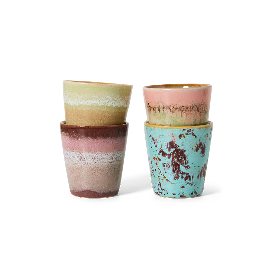 HKLIVING 70’s Ceramics ristretto mugs
futurism set of 4