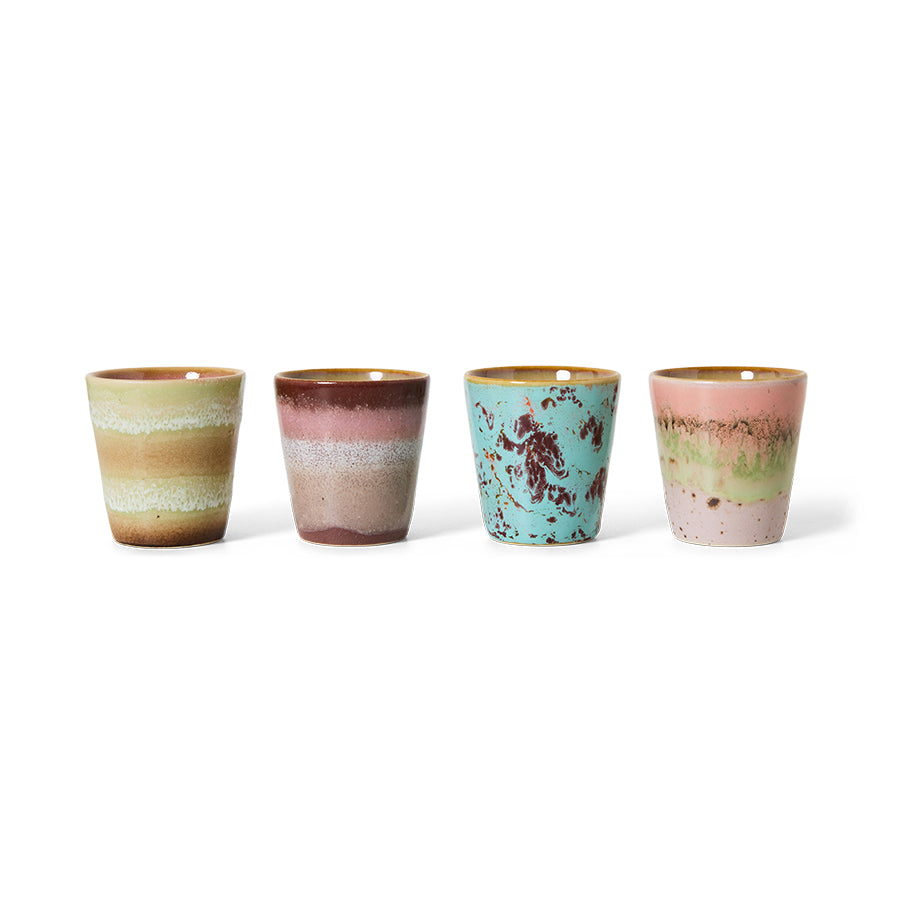 HKLIVING 70’s Ceramics ristretto mugs
futurism set of 4