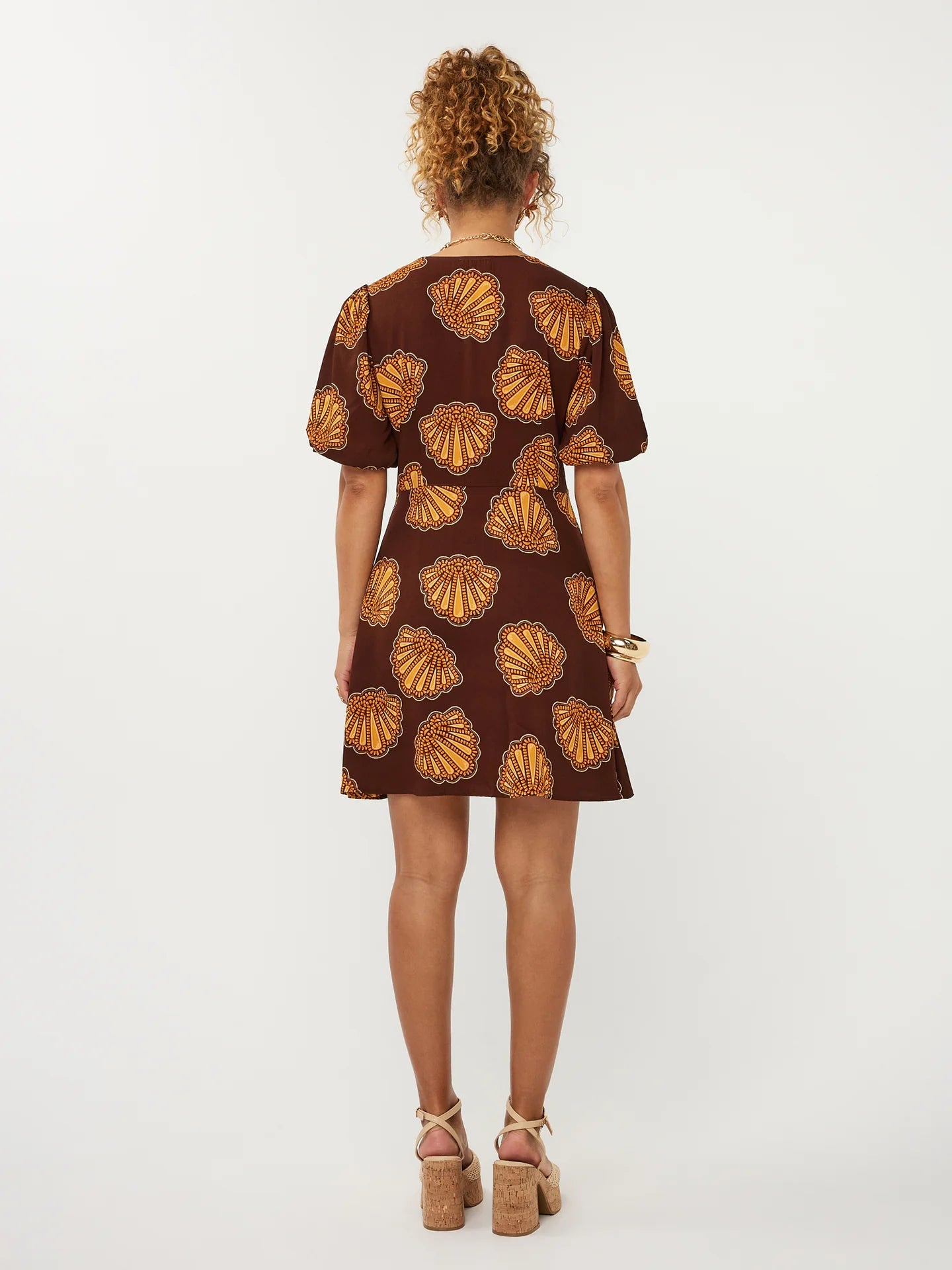 YDENCE Dress Nika Brown Shells