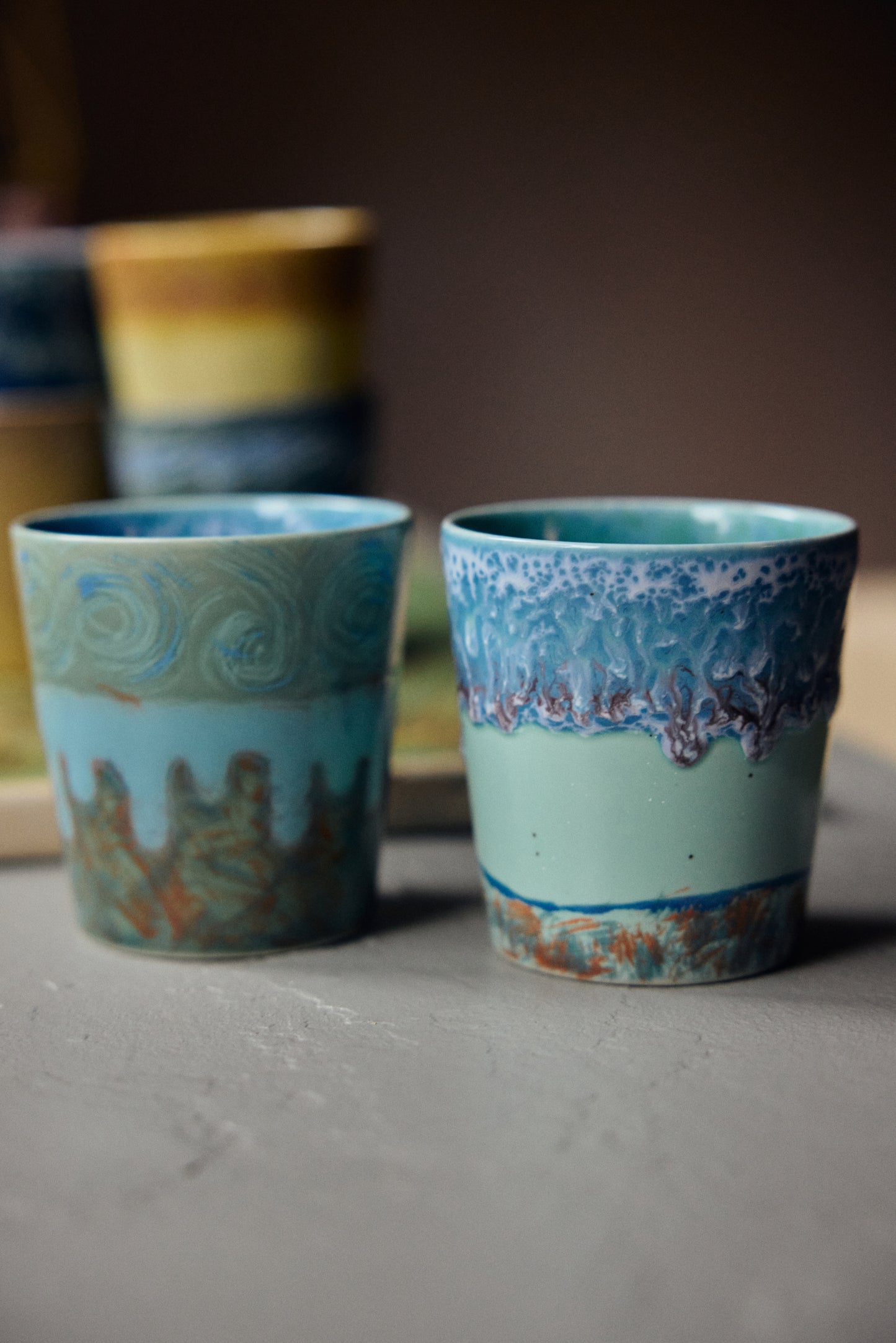 HKLIVING 70’s Ceramics van Gogh Self Portrait set van 2