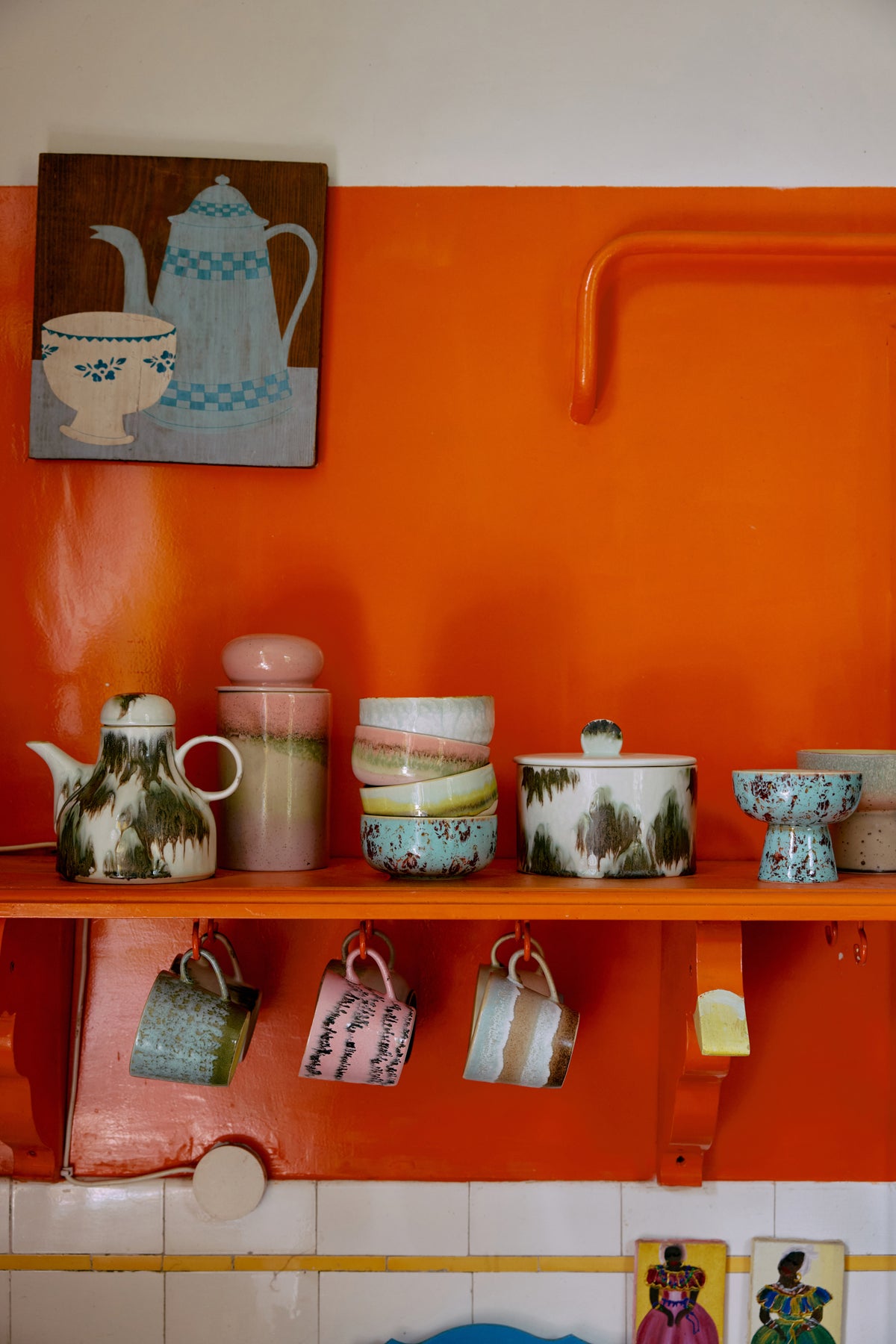 HKLiving 70s ceramics Cappuccino Mok Skyline