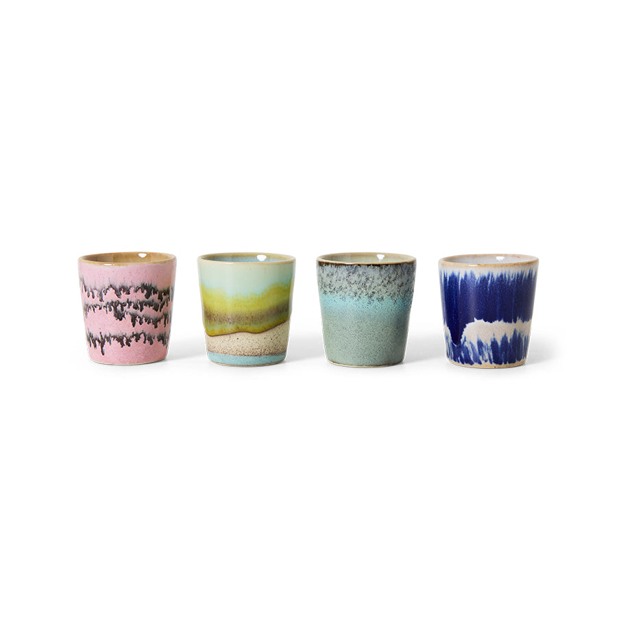 HKLIVING 70's Egg Cups Vibrant set van 4