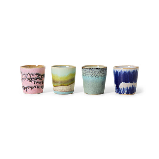 HKLIVING 70's Egg Cups Vibrant set van 4