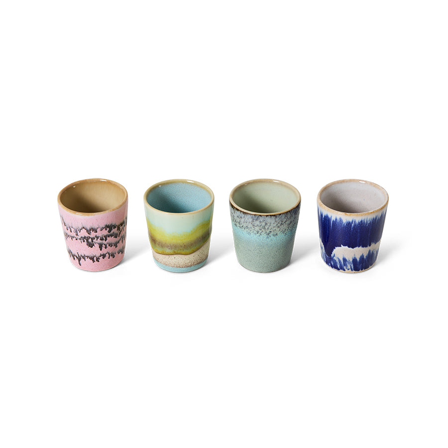 HKLIVING 70's Egg Cups Vibrant set van 4