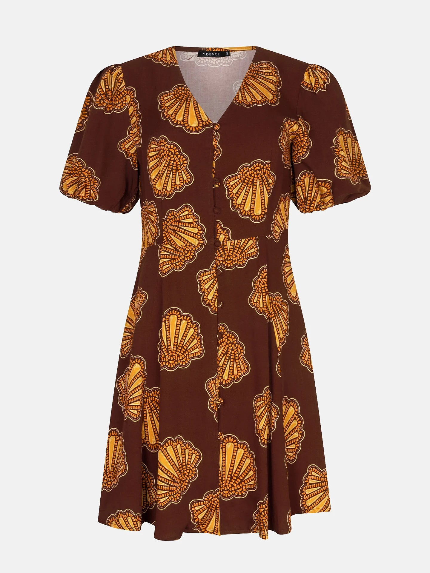 YDENCE Dress Nika Brown Shells